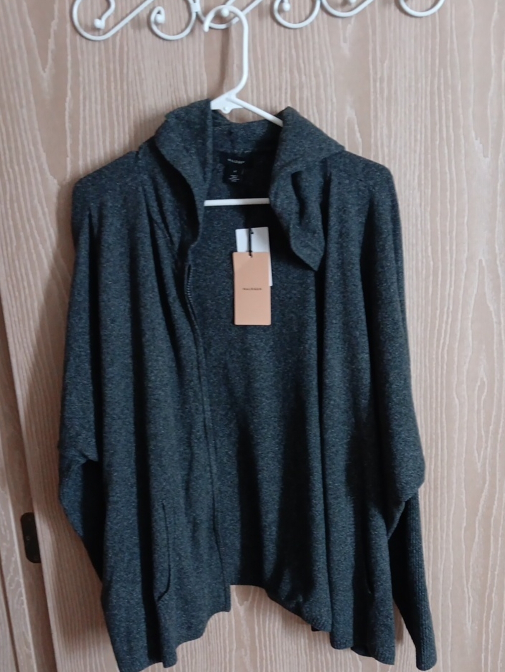 Halogen Charcoal Zip-Up Knit Sweater